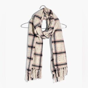 Madewell Fringed Scarf in Hanstone Plaid